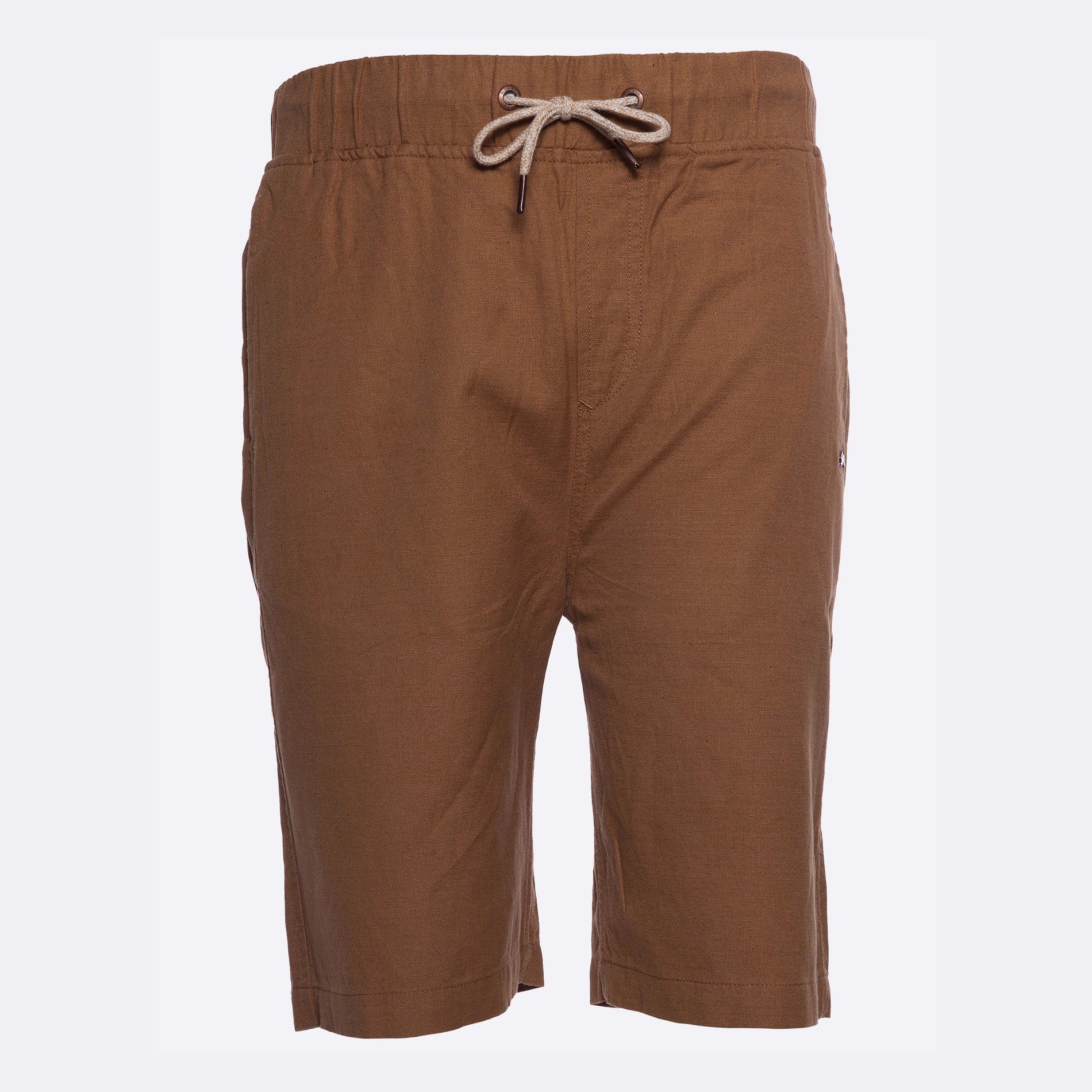 A.TIZIANO MEN TODD COTTON LINEN WOVEN SHORTS