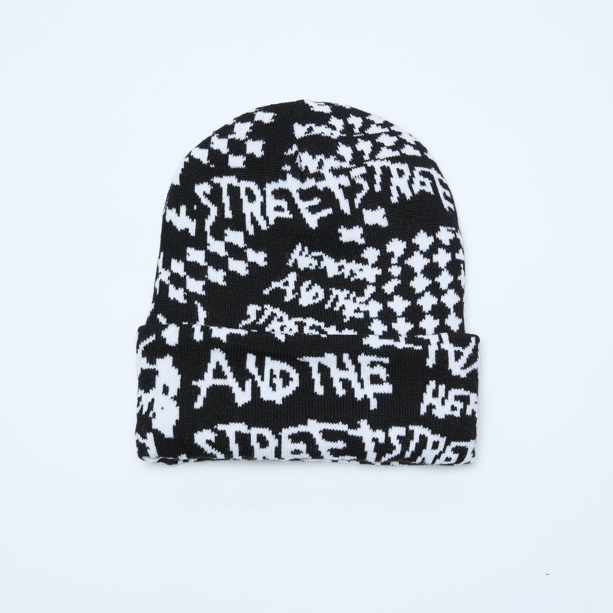 AUTHENTIC Ksubi Black Knit Beanie with Logo Patch Ksubi Headwear-Sott Beanie Black/White - Andrew Kreek main image 3