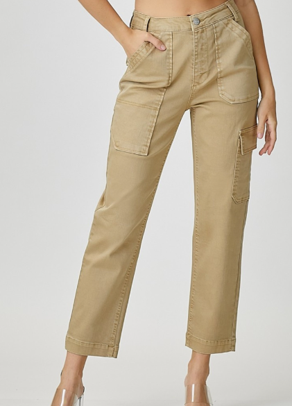 RISEN WOMEN HIGH RISE CARGO BOYFRIEND JEAN