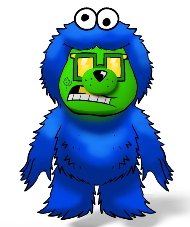 SPRAYGROUND COOKIE MONSTER MONEY BEAR BACKPACK