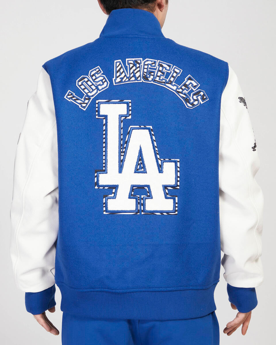 PRO STANDARD MEN LOS ANGELES DODGERS ANIMAL PRINT WOOL VARSITY