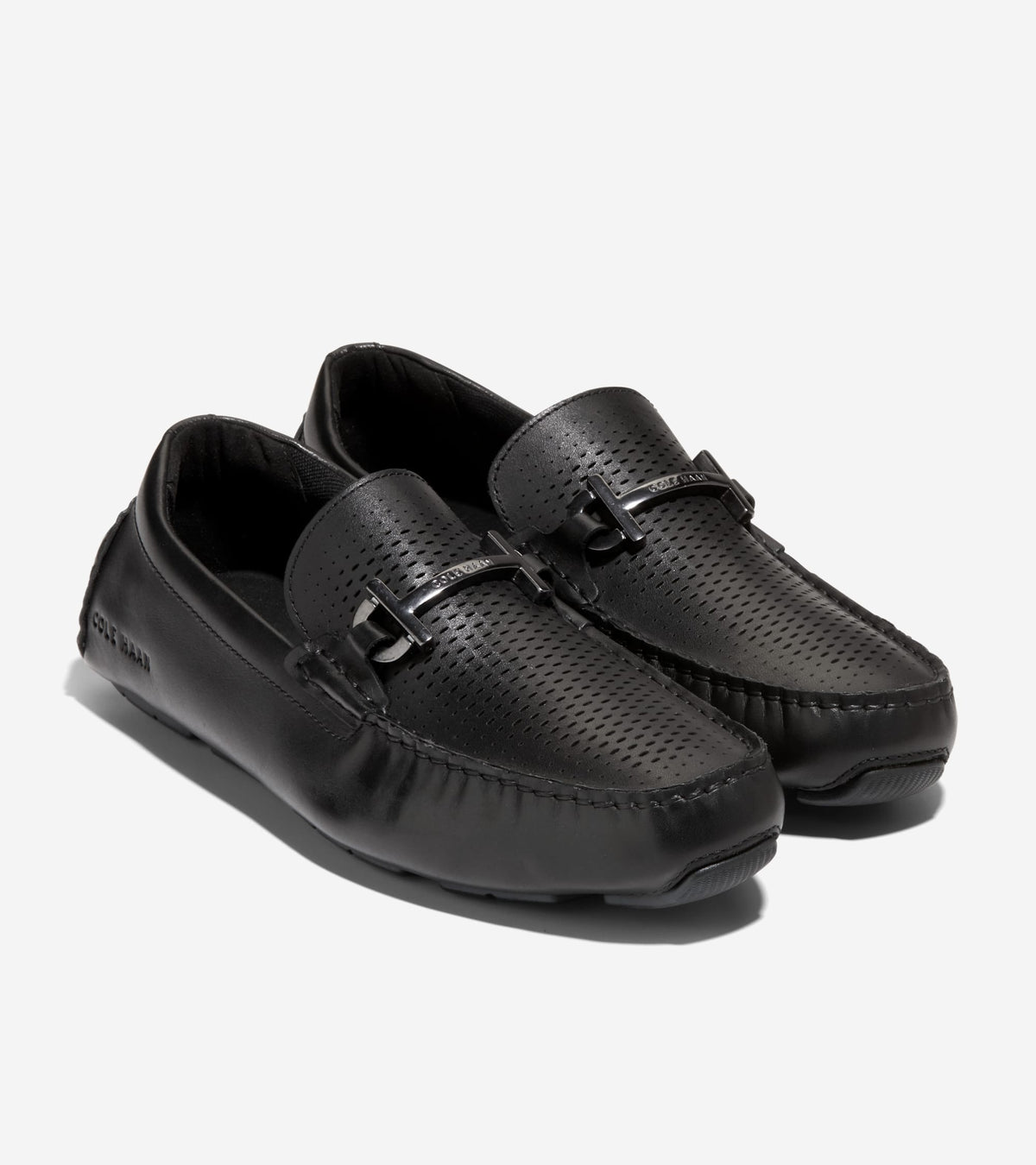 COLE HAAN GRAND, MENS BLACK LEATHER LOAFERS. DETAILED STITCHING. SIZE 8 1/2M Cole Haan Lewis Grand Bit Loafer (Men) | Nordstromrack main image 3
