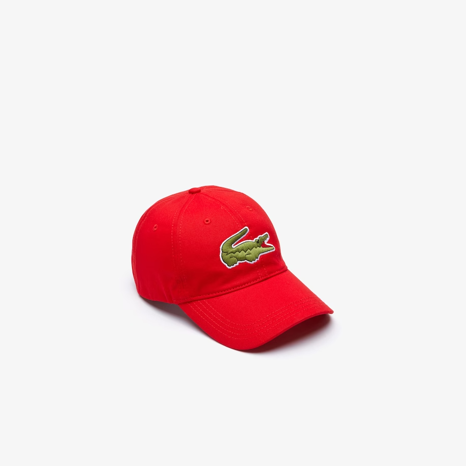 LACOSTE UNISEX ADJUSTABLE ORGANIC COTTON TWILL CAP