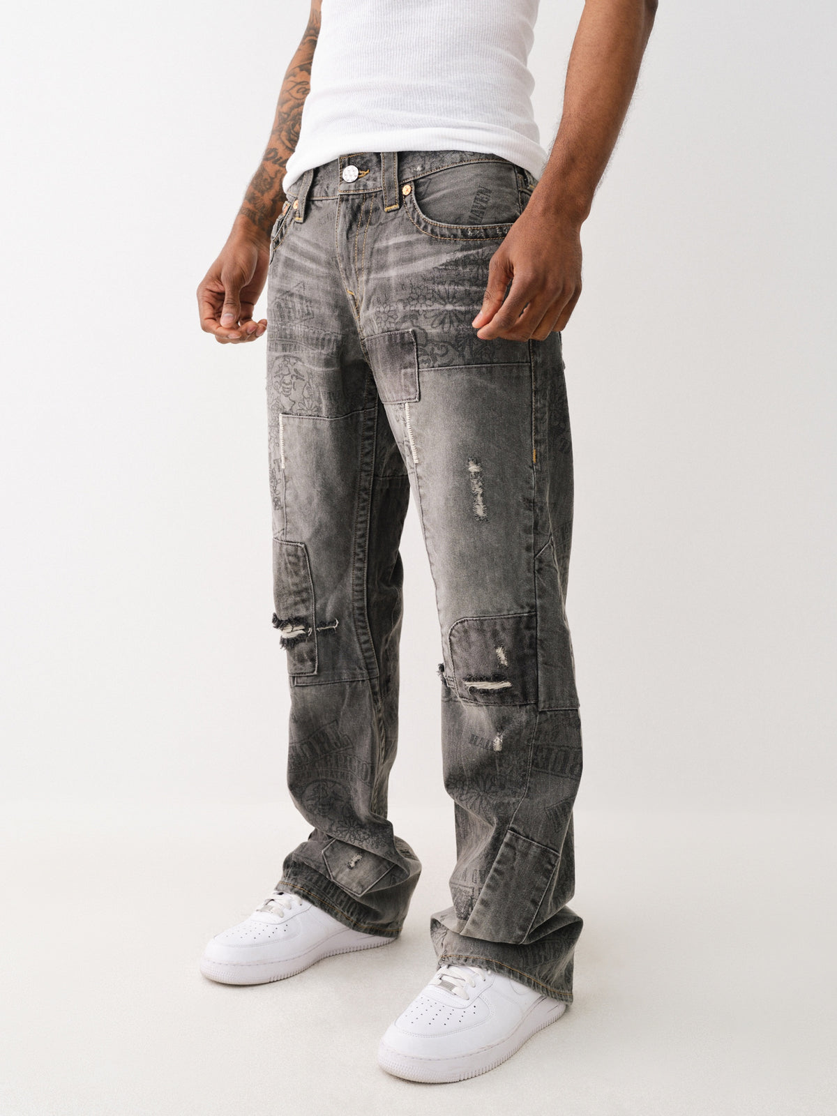TRUE RELIGION MEN BLK DENIM STACKED JEAN – D2ICHI - Official Store 