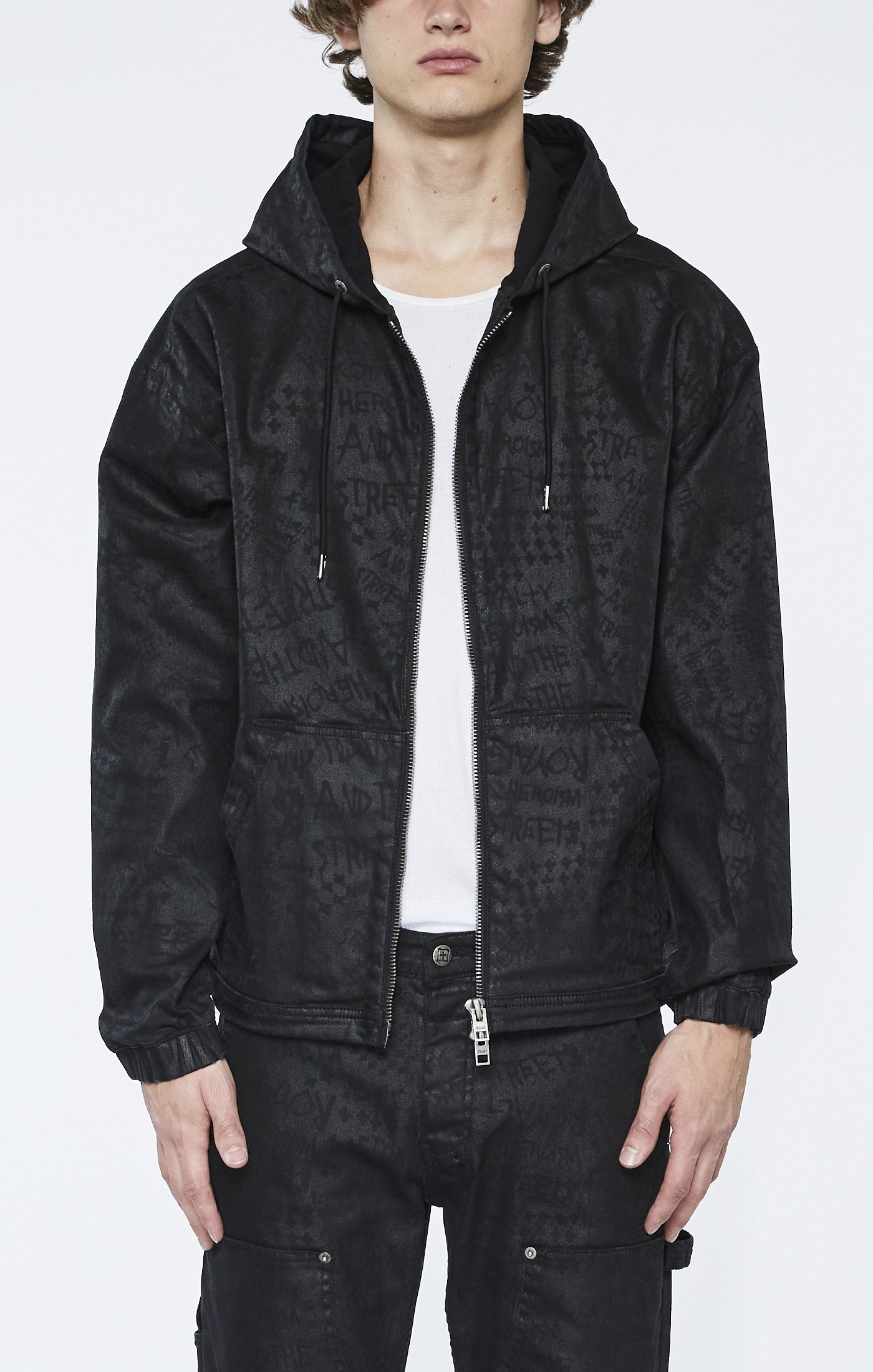 KSUBI MEN ZIP UP BLACK GREASE HOODIE – D2ICHI - Official